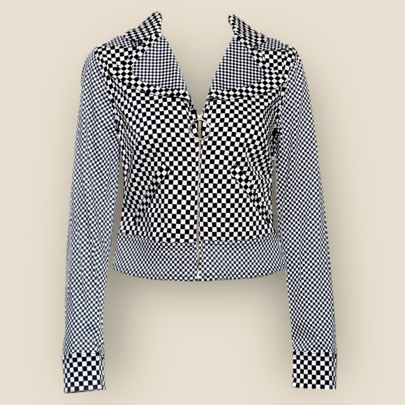 Moschino Jackets & Blazers - Moschino Jeans | Y2K Checkered Jacket | Size 6